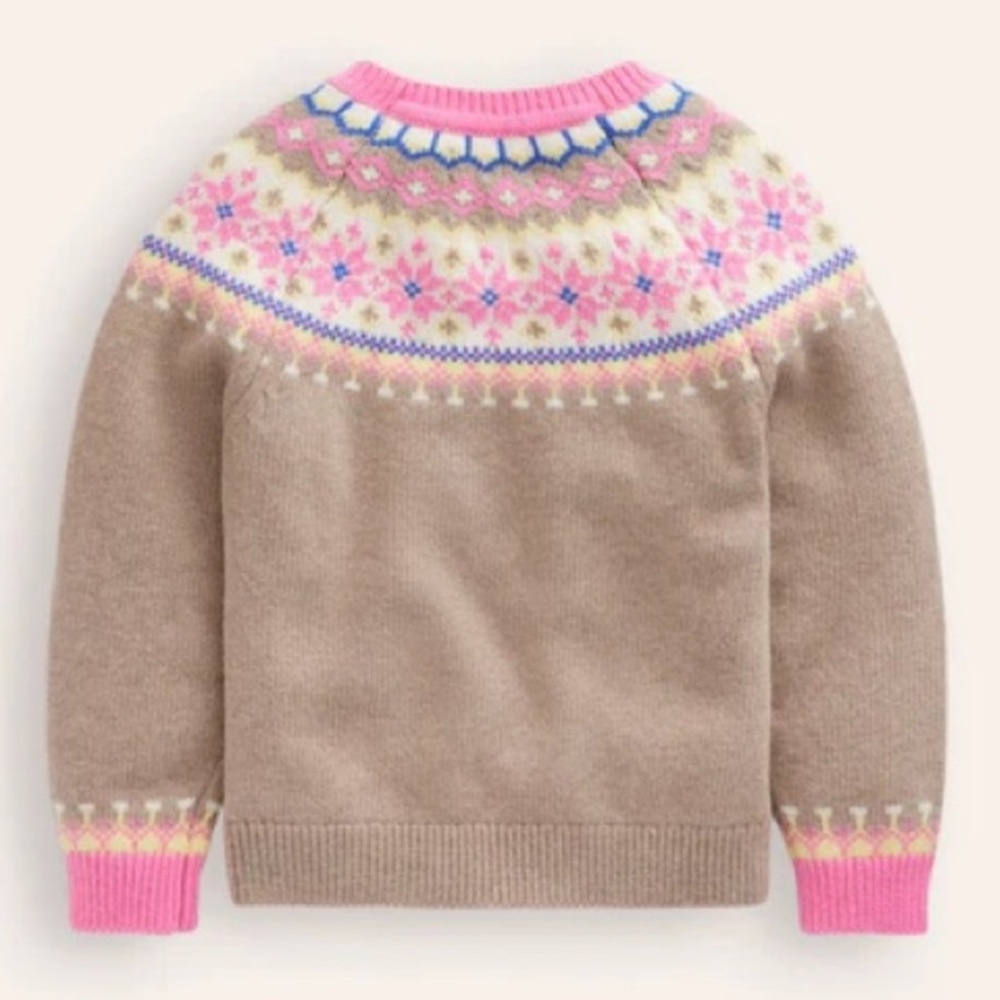 NWT • Mini Boden Eleanor Fair Isle Sweater - Picture 2 of 4